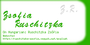 zsofia ruschitzka business card